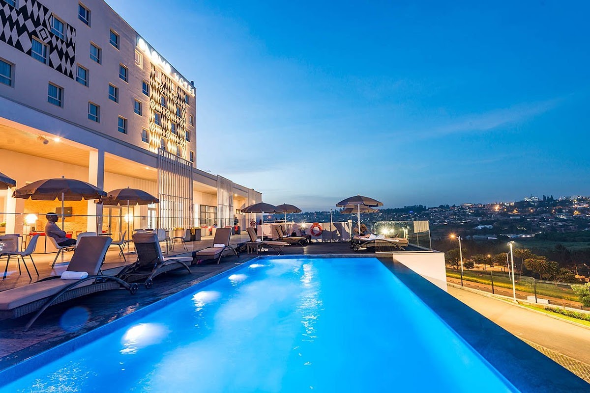 Onomo Hotel Kigali — the business-traveller tier where supplier invoices, withholding and the monthly RRA cycle all show up together